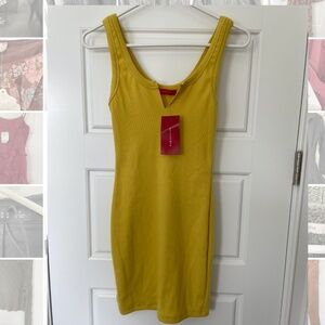 NWT Gold/dark yellow bodycon tank dress